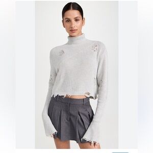 Seroya Fae Turtleneck Top in Silver